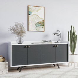 Hanah Home Consola Bled Antracita y Blanco